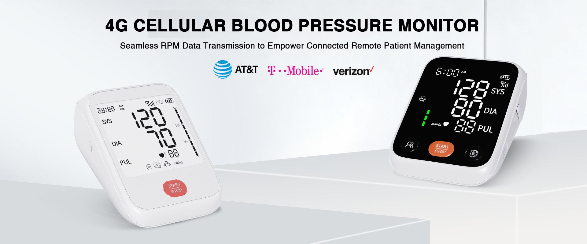 ValenceRCS 4G cellular blood pressure monitor hardware for remote care programs